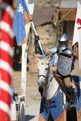 Chevalier sur son cheval blanc