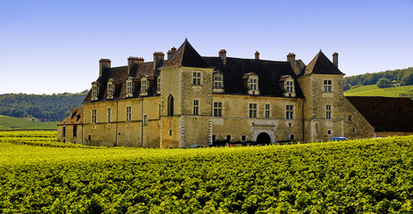 Château du Clos Vougeot, Bourgogne - obrazy, fototapety, plakaty