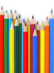 pencils set in vertical orientation