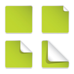 Sticker Sets - Square Green