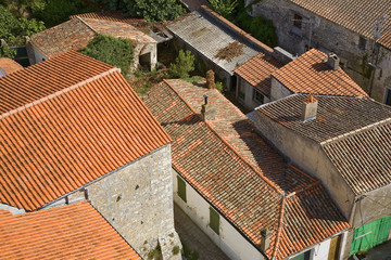 france; charente maritime; oléron; saint-pierre : toits