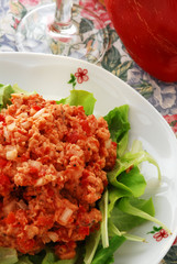 Salmone marinato su letto di insalatina - Cucina del Veneto