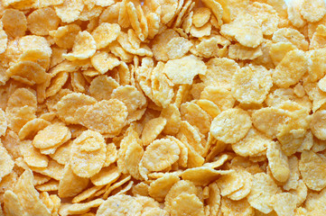 cornflakes background, closeup