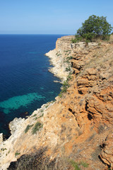 rock the Black Sea, point Fiolent, peninsula of Crimea, Ukraine