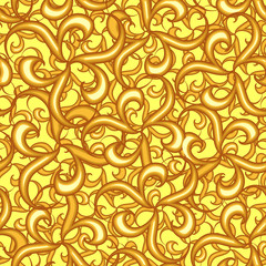 Seamless gold abstract vector pattern