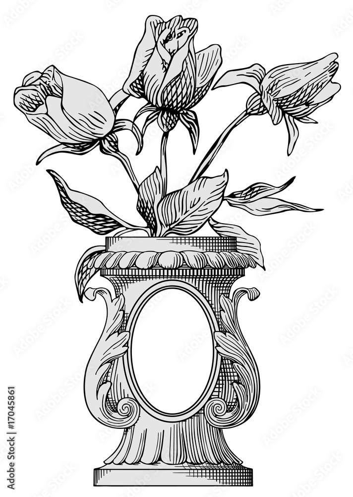 Wall mural Vase vector