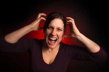 Erratic female model with PMS