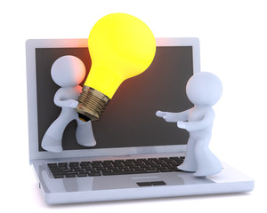 Handing over the bright idea over Internet.