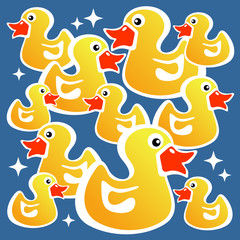 yellow ducks background