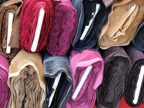 Bunte Stoffballen