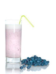 Dairy cocktail with berries.