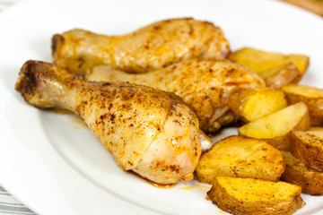 Bratkartoffeln und Chicken