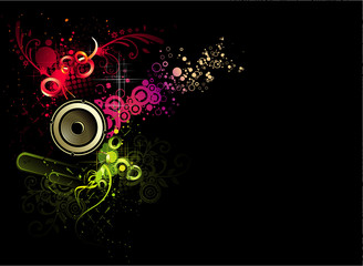 vector city music illustration