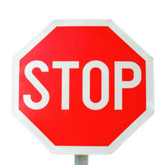 Stop sign isolated