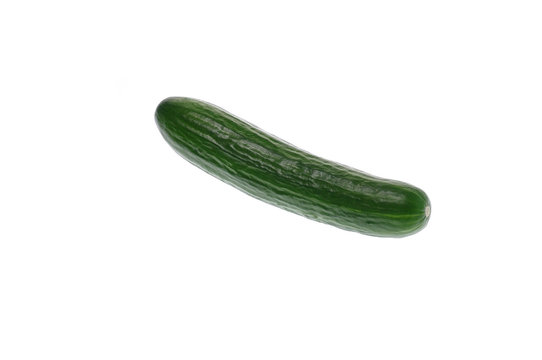 Green cocumber on white background