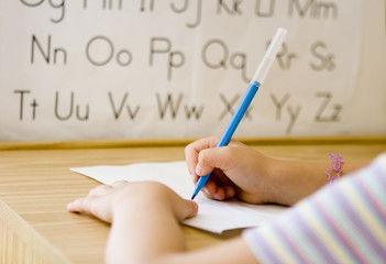 kid writing