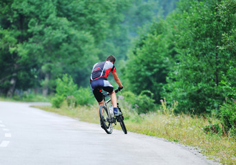 Fototapeta na wymiar mount bike man outdoor