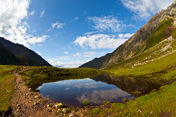 small mountain lake