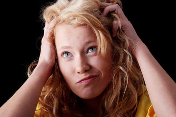 Funny teen girl portrait