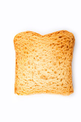 Toast on white background