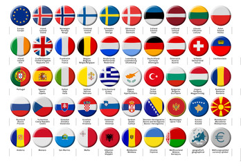 Europe-Buttons-Set-3D-round-pushed-down