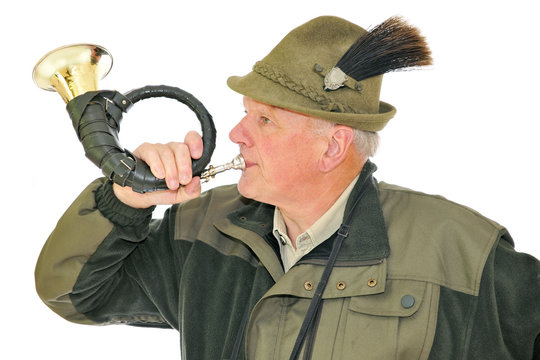 J&auml;ger mit Jagdhorn