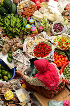 Pasar Siti Khadijah, Kelantan, Malaysia..