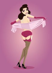 Dancer Pin-up illustration