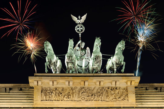 Feuerwerk am Brandenburger Tor, Berlin