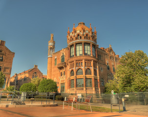 hospital san pau building exterior barcelona spain