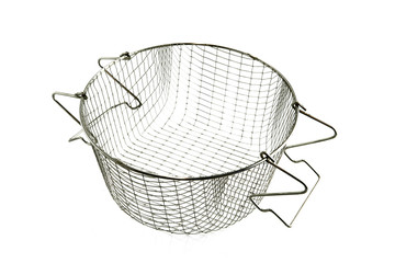Obraz premium Panier de friteuse sur fond blanc