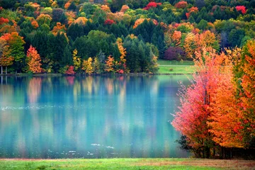 Crédence de cuisine en verre imprimé Paysage Paysage d& 39 automne pittoresque en Pennsylvanie