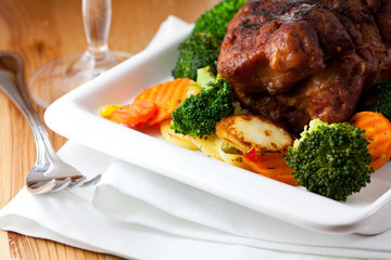 Roast with vegetables