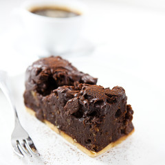 Chocolate cake with cocoa