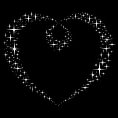 Abstract Star's Heart.  Vector Element.