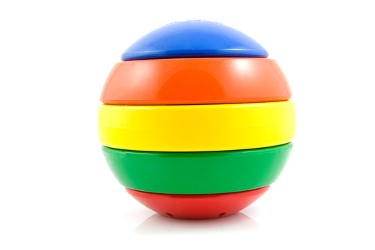 colorful play ball over white background