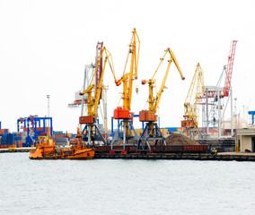 Fototapeta premium Port cranes