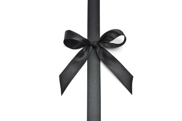 Black ribbon bow