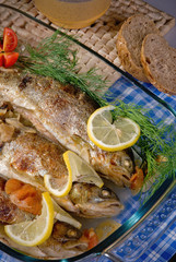 restaurant broiled trout
