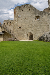 Fototapeta na wymiar Ruins of Beseno Castle, Italy