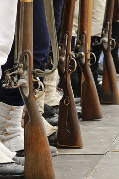 Soldiers and rifles
