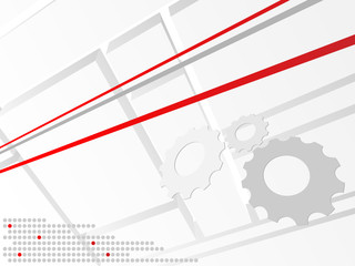 Obraz premium vector abstract background with gears and lines