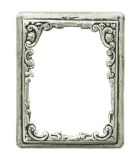 Old decorative silver frame