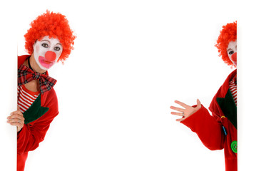 Female holiday clown