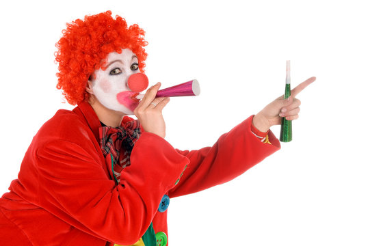 Female holiday clown