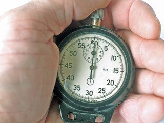 Stopwatch in hand