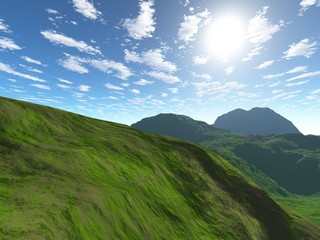 Fototapeta premium Grüne Landschaft