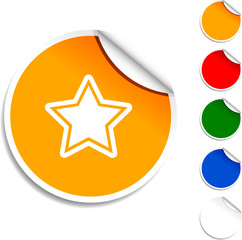 Star  sheet icon. Vector illustration