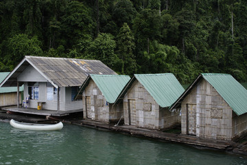 Floating house Ratchaprapha Dam, Khao Sok National Park, Surat Thani Province, Thailand