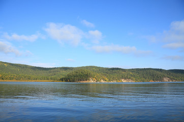 Baikal lake , Chivirkuy Bay. The Holy Nose Peninsula